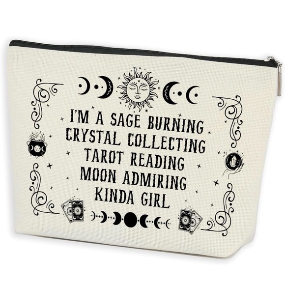 Mystical Canvas Pouch with Celestial Design - Picture 3 of 3